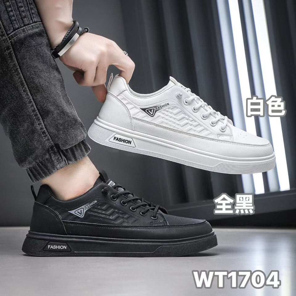WT1706 Black White Casual Sneakers